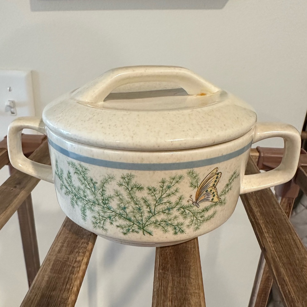 🌿 Vintage Lenox Temper-Ware Fancy Free Casserole Dish with Lid